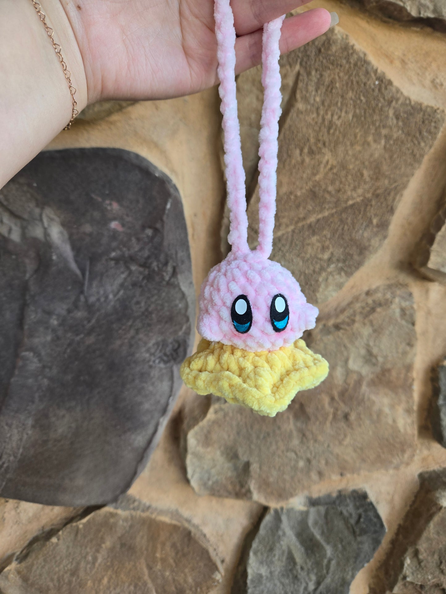 Kirby star car hanger, keychain, bag charm, accessory