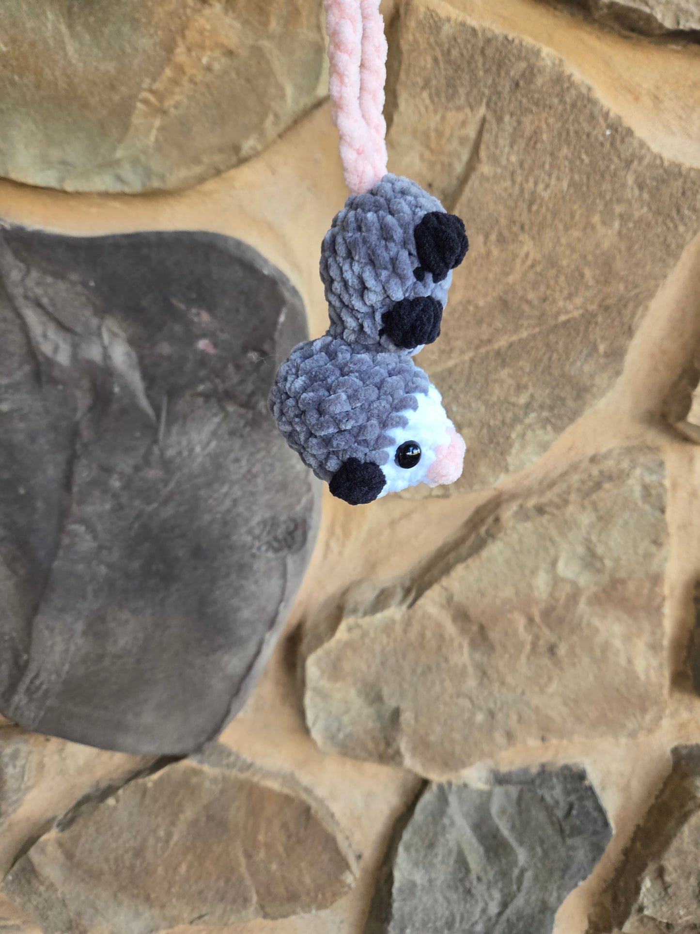 Opposum car hanger keychain bag charm accessory