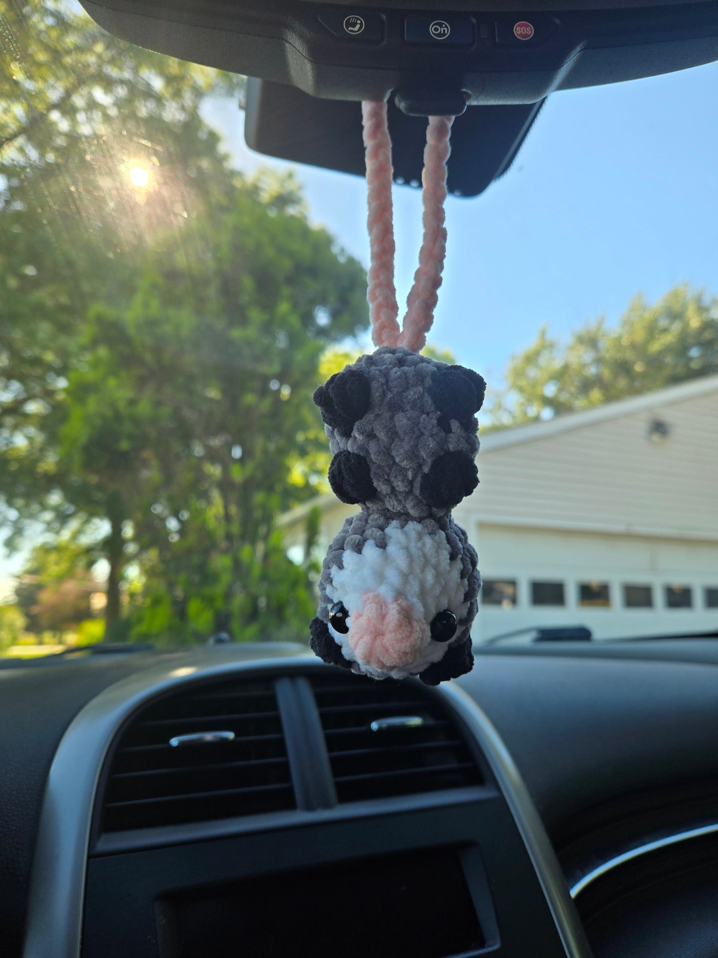 Opposum car hanger keychain bag charm accessory