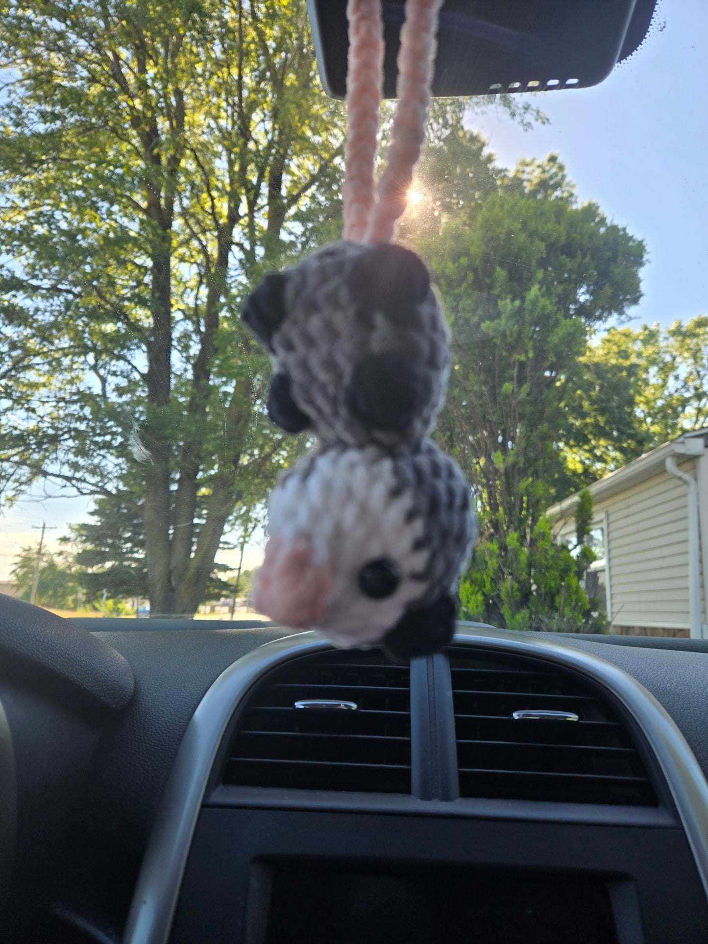 Opposum car hanger keychain bag charm accessory